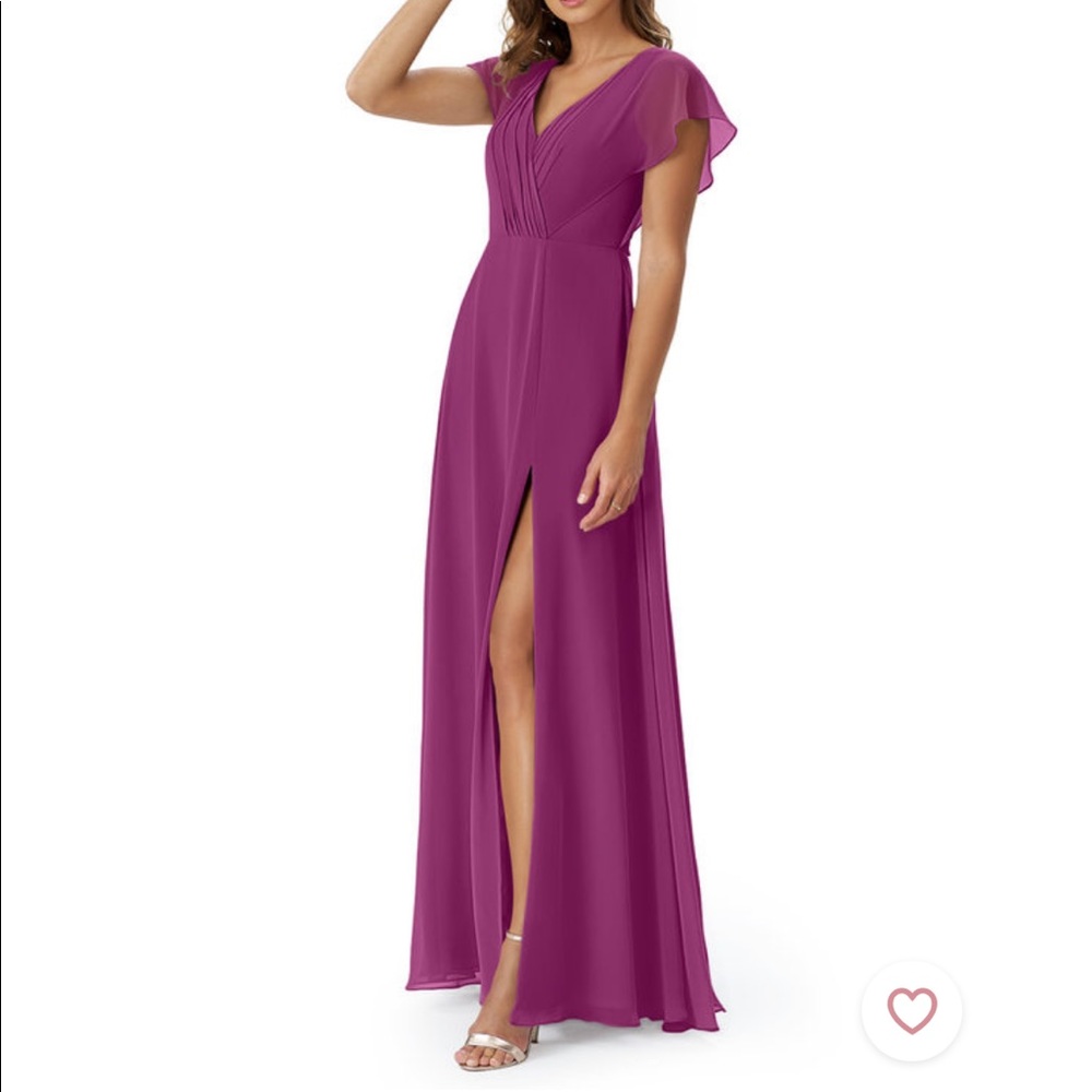 Azazie orchid color dress